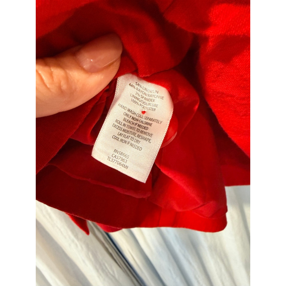 Women's Leith Red Double-Breasted Blazer M - Picture 6 of 6
